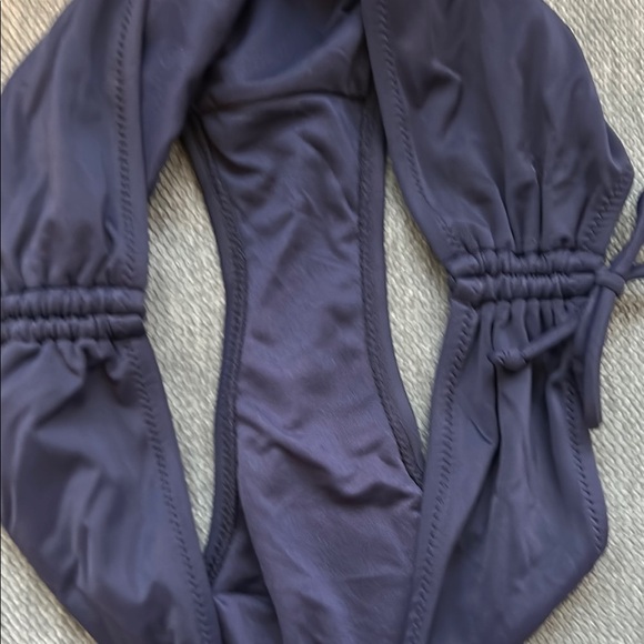 Navy Blue High-Waisted Bikini Bottom - Picture 5 of 7